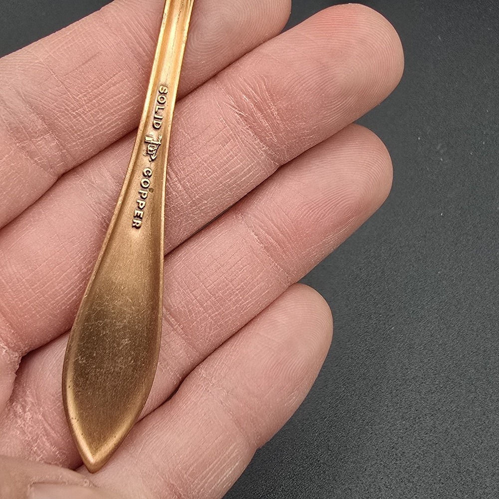 Vintage Rocky Mountain National Park Solid Copper Souvenir State Spoon Ram RARE - Picture 6 of 7